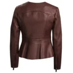 Women's Real Lambskin Brown Biker Leather Jacket For Sale Women's Real Lambskin Brown Biker Leather Jacket For Sale