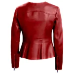 Women's Real Lambskin Red Biker Leather Jacket For Sale Women's Real Lambskin Red Biker Leather Jacket For Sale