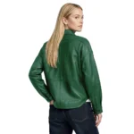 Zenith Green Leather Shirt Jacket For Sale Zenith Green Leather Shirt Jacket For Sale
