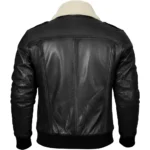 Buy A2 Aviator Leather Jacket With Shearling Fur Collar For Men