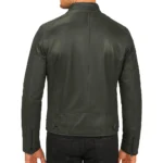 Buy Men’s Dodge Olive Green Genuine Leather Jacket For Sale