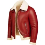 Buy Santa Red Black Faux Shearling Jacket For Sale