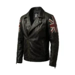 Buy UK Flag Biker Vintage Distressed Brown Leather Jacket Buy UK Flag Biker Vintage Distressed Brown Leather Jacket