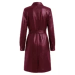 Buy Women's Fiorra Genuine Leather Maroon Long Coat For Sale Buy Women's Fiorra Genuine Leather Maroon Long Coat For Sale