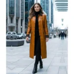 Gunfighter Real Leather Winter Brown Trench Coat