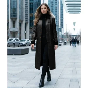 Gunfighter Real Leather Winter Trench Coat