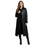 Gunfighter Real Leather Winter Trench Coat For Sale