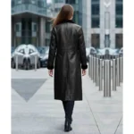 Gunfighter Real Leather Winter Trench Coat For Women