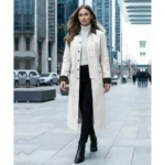 Gunfighter Real Leather Winter White Trench Coat