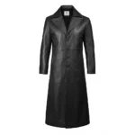 Jackson Black Leather Long Duster Coat
