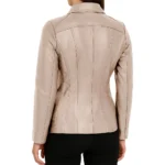 Marsha Shirt Collar Zip Up Genuine Leather Jacket For Women Marsha Shirt Collar Zip Up Genuine Leather Jacket For Women