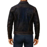 Men Western Real Leather Tracker Jacket For Sale