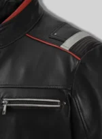 Mens Anders Baasmo Christiansen Leather Jacket shoulder