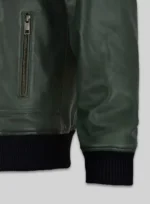 Mens Bradley Cooper Green Leather Jacket seeleves