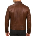 Men’s Dodge Cognac Genuine Leather Jacket For Sale