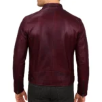 Men’s Dodge Maroon Genuine Leather Jacket For Sale