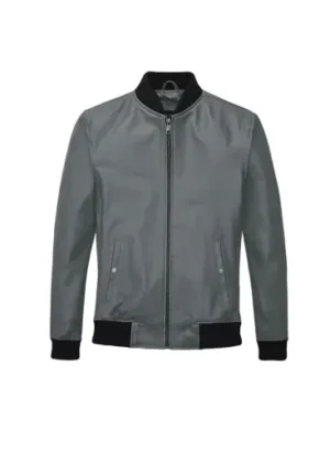 Men’s Gray Tom Cruise Leather Jacket