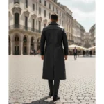 Men's Jackson Leather Long Duster Black Coat For Sale