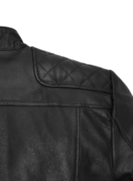 Mens Jason Statham Expend4bles Black Leather Jacket close Mens Jason Statham Expend4bles Black Leather Jacket close