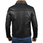 Men's John Wick Black Real Lambskin Leather Bomber Jacket Back