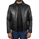 Men's John Wick Black Real Lambskin Leather Bomber Jacket Front