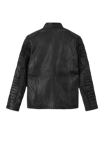 Mens Marc Marquez Black Leather Jacket back Mens Marc Marquez Black Leather Jacket back