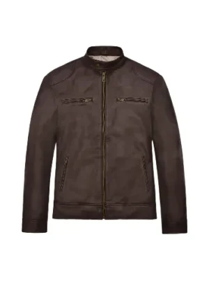 Mens Michael Jordan Brown Leather Jacket