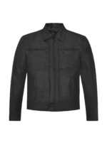 Mens Pierce Brosnan The Out-laws Black Leather Jacket