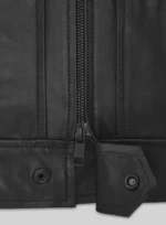 Mens Pierce Brosnan The Out-laws Black Leather Jacket close Mens Pierce Brosnan The Out-laws Black Leather Jacket close