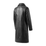 Moonlight Genuine Leather Black Trench Coat For Womens