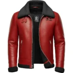 Santa Red Black Shearling Jacket