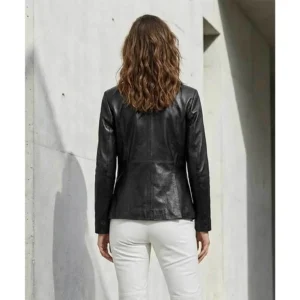 Sherwo Women's Genuine Leather Blazer For Sale