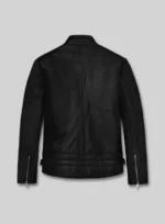 Tom Hardy Venom Mens Black Leather Jacket back Tom Hardy Venom Mens Black Leather Jacket back