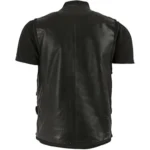 Wesley Snipes Blade Runner Black Leather Tactical Vest Back