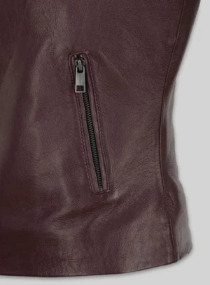 Women Alexandra Daddario San Andreas Leather Jacket close