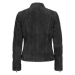 Women's Dodge Black Suede Jacket Side