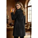 Women's Kandis Suede Black Coat Backs