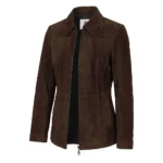 Women's Marsha Suede Dark Brown Jacket Women's Marsha Suede Dark Brown Jacket