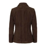 Women's Marsha Suede Dark Brown Jacket Back Women's Marsha Suede Dark Brown Jacket Back
