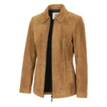 Women's Marsha Suede Tan Brown Jacket Women's Marsha Suede Tan Brown Jacket