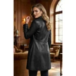 Womens Real Leather Car Black Coat For Sale Womens Real Leather Car Black Coat For Sale
