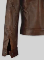 Women’s Selena Gomez Coach SS18 Leather Jacket sleeves